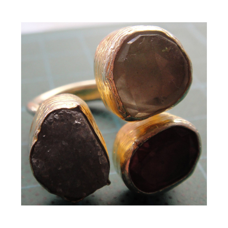 Doğal Taşlı Gümüş Yüzük_1317