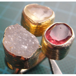 Doğal Taşlı Gümüş Yüzük_1317