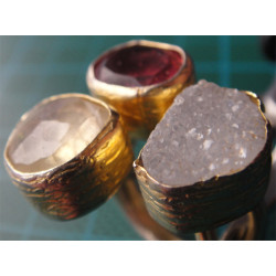 Doğal Taşlı Gümüş Yüzük_1317