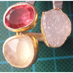 Doğal Taşlı Gümüş Yüzük_1317