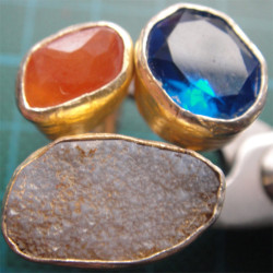 Doğal Taşlı Gümüş Yüzük_1318