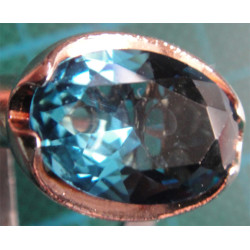 Mavi Taşlı Gümüş Yüzük_1319