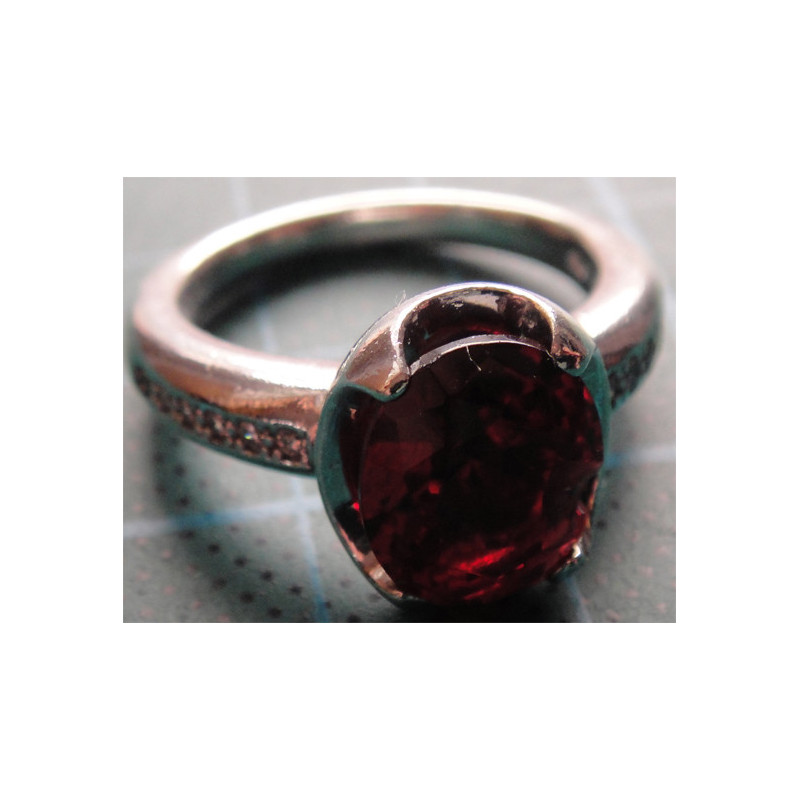 Kırmızı Taşlı Gümüş Yüzük_1320
