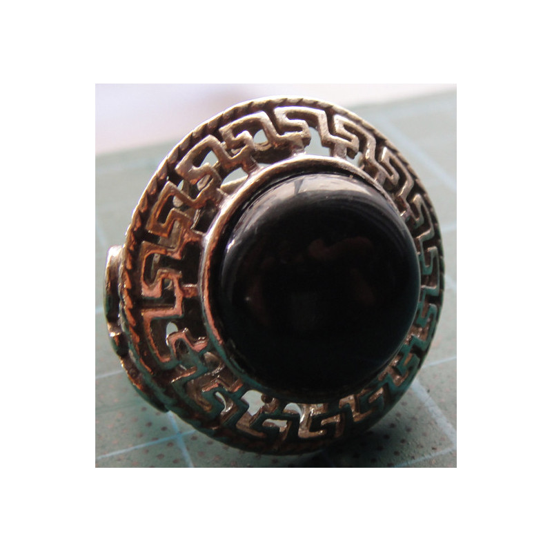 Siyah Taşlı Gümüş Yüzük_1323