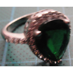 Yeşil Taşlı Gümüş Yüzük_1325