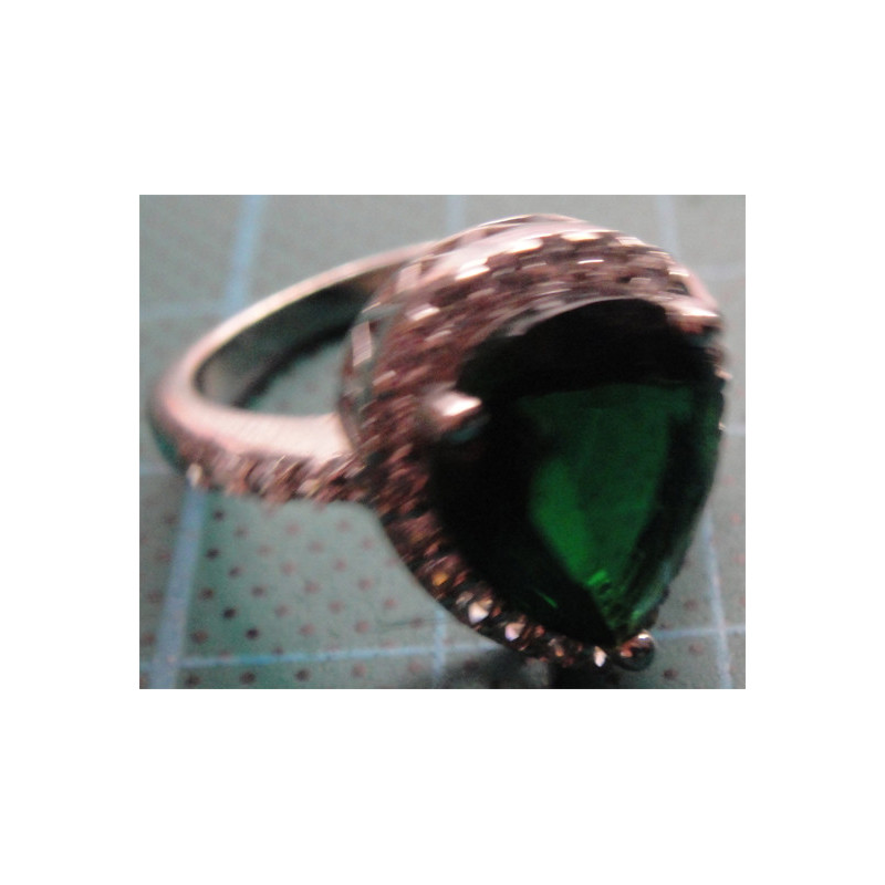 Yeşil Taşlı Gümüş Yüzük_1325