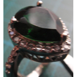 Yeşil Taşlı Gümüş Yüzük_1325