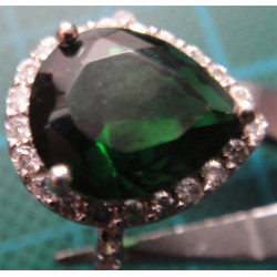 Yeşil Taşlı Gümüş Yüzük_1325