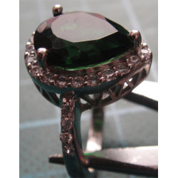 Yeşil Taşlı Gümüş Yüzük_1325