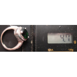 Yeşil Taşlı Gümüş Yüzük_1325