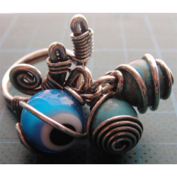 Nazar Boncuklu Gümüş Yüzük_1338