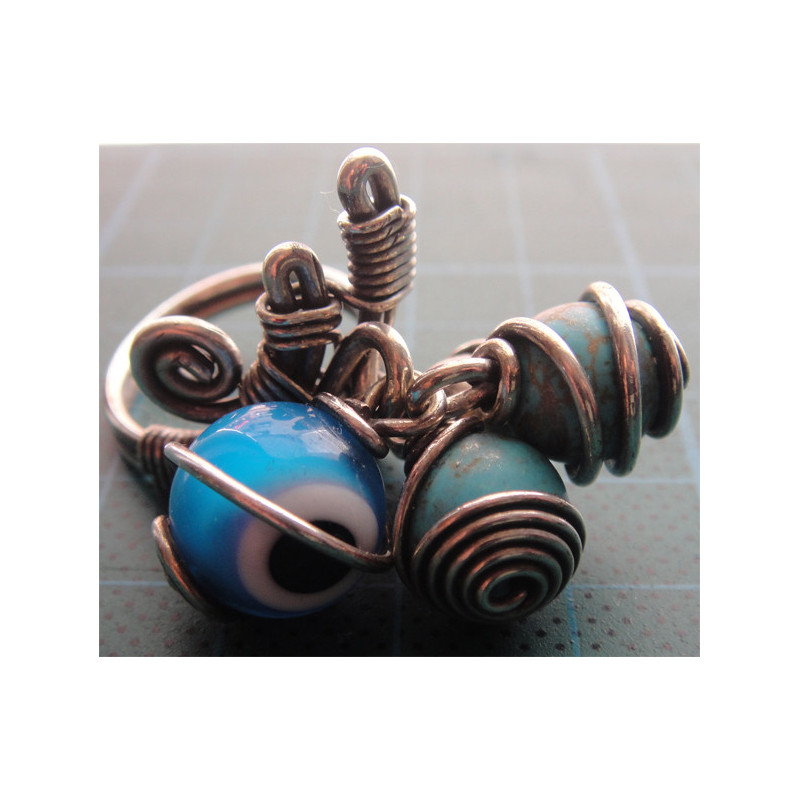 Nazar Boncuklu Gümüş Yüzük_1338