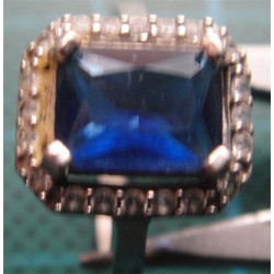 Lacivert Taşlı Gümüş Yüzük_1341