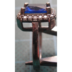 Lacivert Taşlı Gümüş Yüzük_1341