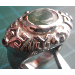 Doğal Taşlı Gümüş Yüzük_1342