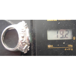 Doğal Taşlı Gümüş Yüzük_1342