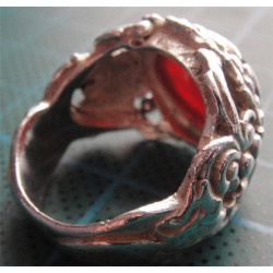 Akik Taş Üzerine Dua Yazılı Gümüş Yüzük_1343