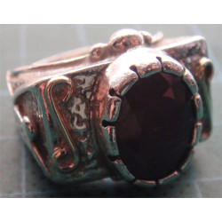 Yakut Taşlı Gümüş Yüzük_1344