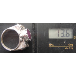 Yakut Taşlı Gümüş Yüzük_1344