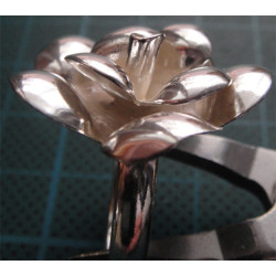 Çiçek Desenli Gümüş Yüzük_1354