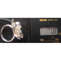 Çiçek Desenli Gümüş Yüzük_1354