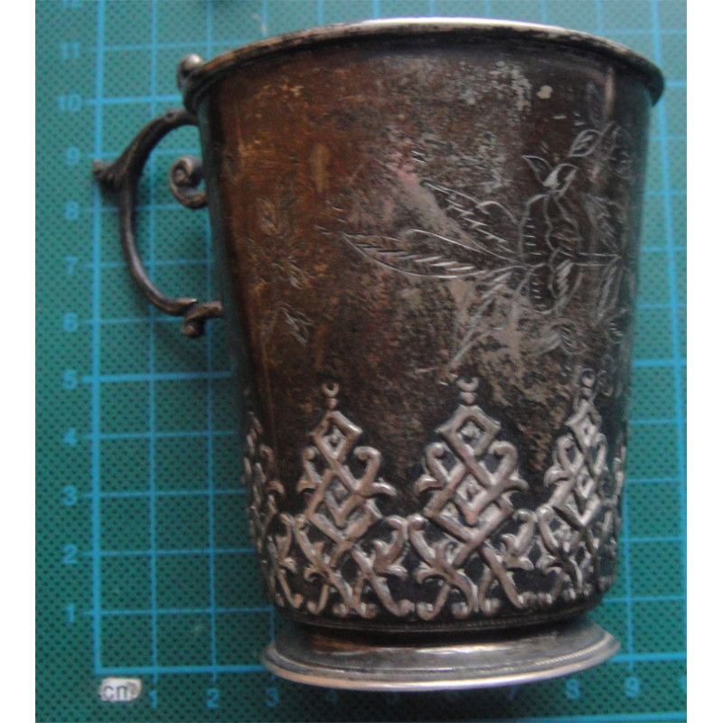 Tuğralı Osmanlı Gümüş Bardak_01