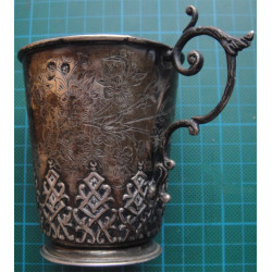 Tuğralı Osmanlı Gümüş Bardak_01