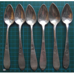 6 Adet Osmanlı Tuğralı Gümüş Tatlı Kaşığı_406