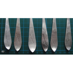 6 Adet Osmanlı Tuğralı Gümüş Tatlı Kaşığı_406