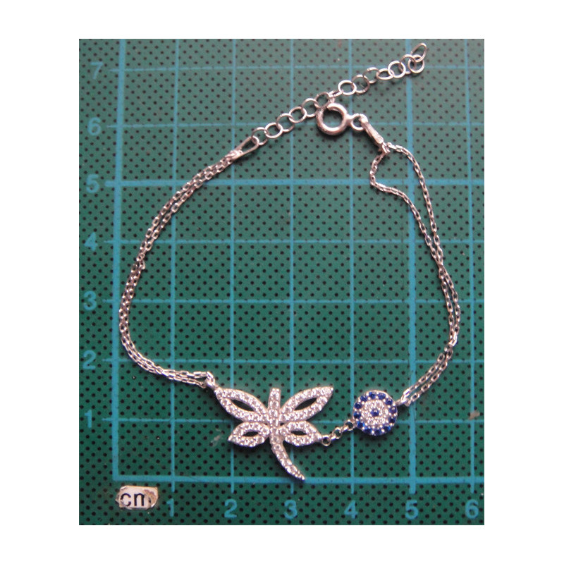 Zirkon Taşlı Gümüş Yusufcuk Bileklik_822