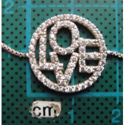LOVE Yazılı Gümüş Bileklik_826