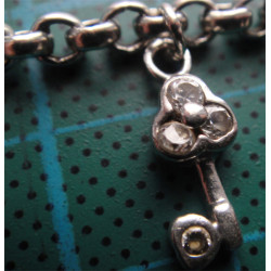 Ay, Kalp ve Yüzüklü Gümüş Bileklik_842