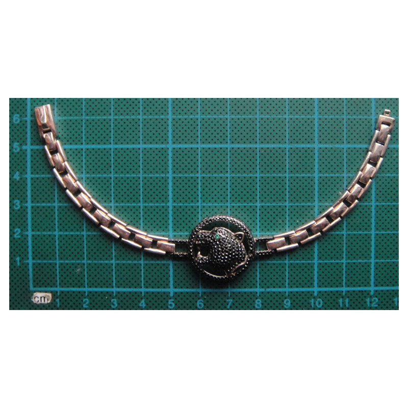 Kaplan Figürlü Gümüş Bileklik_851