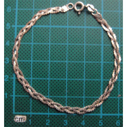 Saç Örgülü Gümüş Bileklik_852