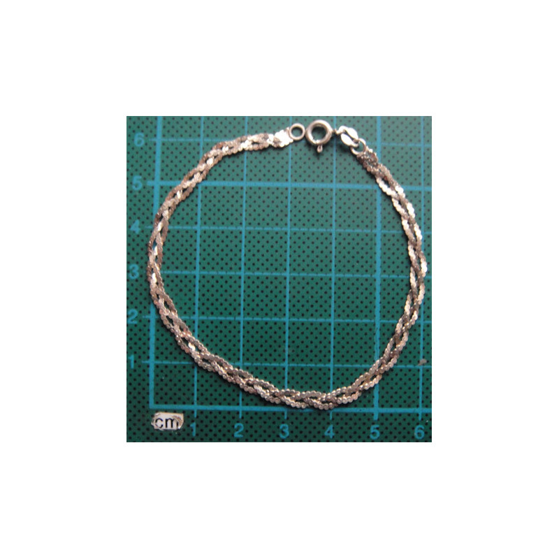 Saç Örgülü Gümüş Bileklik_852