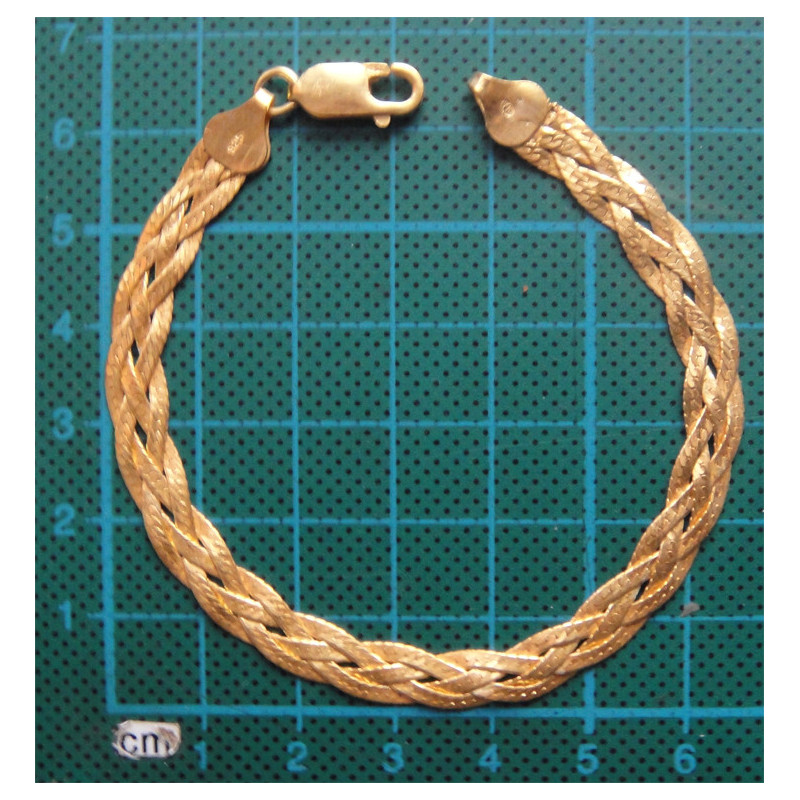 Saç Örgülü Gümüş Bileklik_853