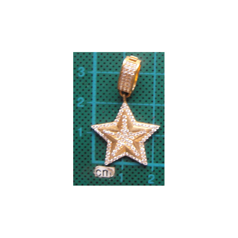 Zirkon Taşlı Yıldızlı Gümüş Kolye Ucu_1726