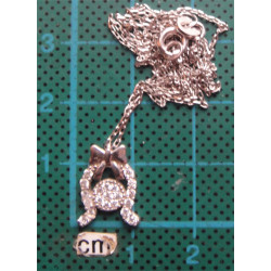 Zirkon Taşlı Kurdelalı Nal Gümüş Kolye Ucu_1731