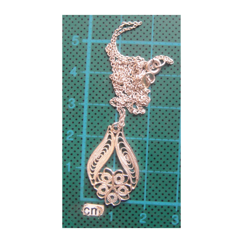 Telkari El İşçilikli Gümüş Kolye Ucu_1734