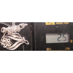 Telkari El İşçilikli Gümüş Kolye Ucu_1734