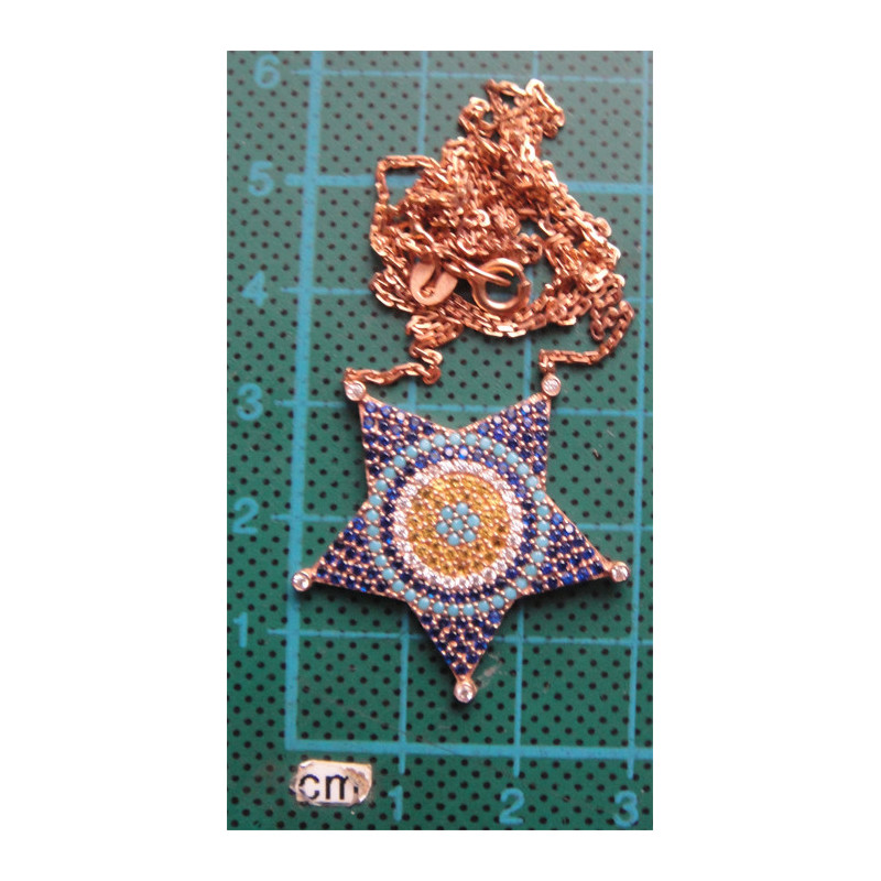 Yıldızlı Gümüş Kolye Ucu_1736