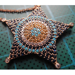 Yıldızlı Gümüş Kolye Ucu_1736