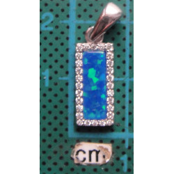 Doğal Taşlı Gümüş Kolye Ucu_1739