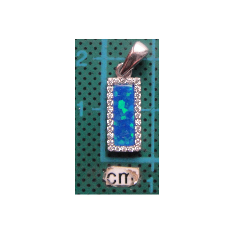 Doğal Taşlı Gümüş Kolye Ucu_1739