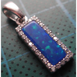 Doğal Taşlı Gümüş Kolye Ucu_1739