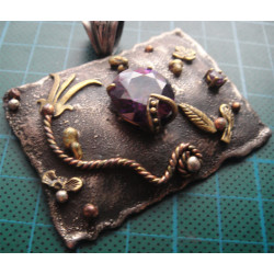 Amatist Taşlı Gümüş Kolye Ucu_1745