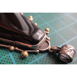 Siyah Doğal Taşlı Gümüş Kolye Ucu_1746