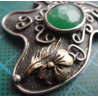 Yeşil Taşlı Gümüş Kolye Ucu_1747