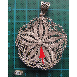 Akik Taşlı Gümüş Kolye Ucu_1749