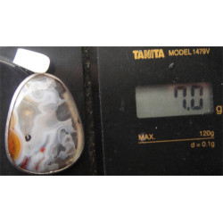 Doğal Taşlı Gümüş Kolye Ucu_1750